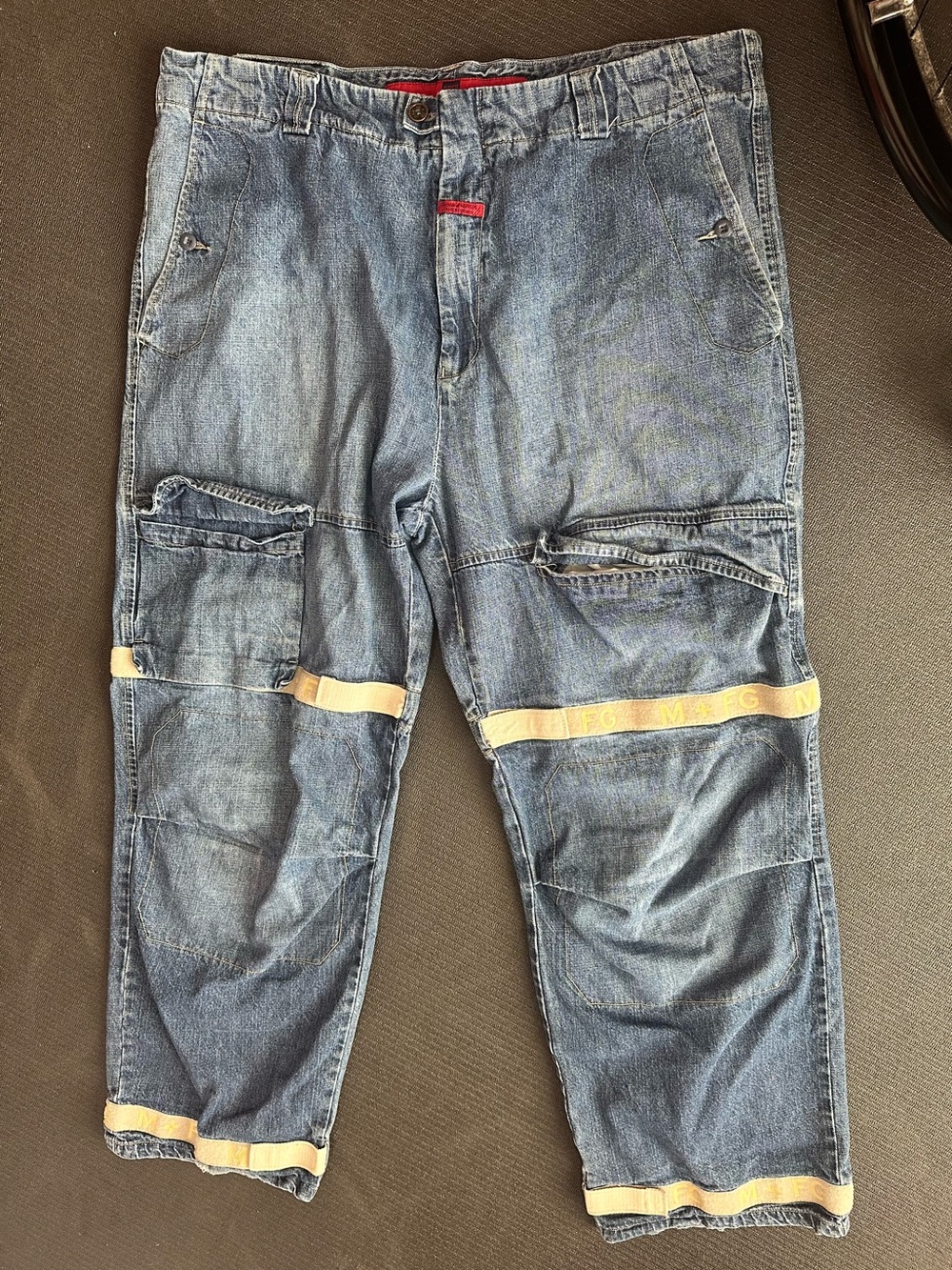 Vintage Marithe Francois Girbaud Jeans Shuttle Strap Belt Baggy Streetwear